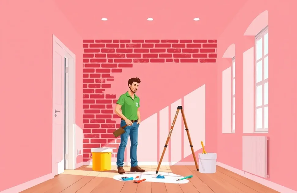Intérieur rénové après travaux de peinture à Saint-Martin-Boulogne