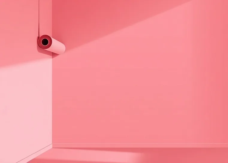 Pose de papier peint, rouleau et brosse à maroufler